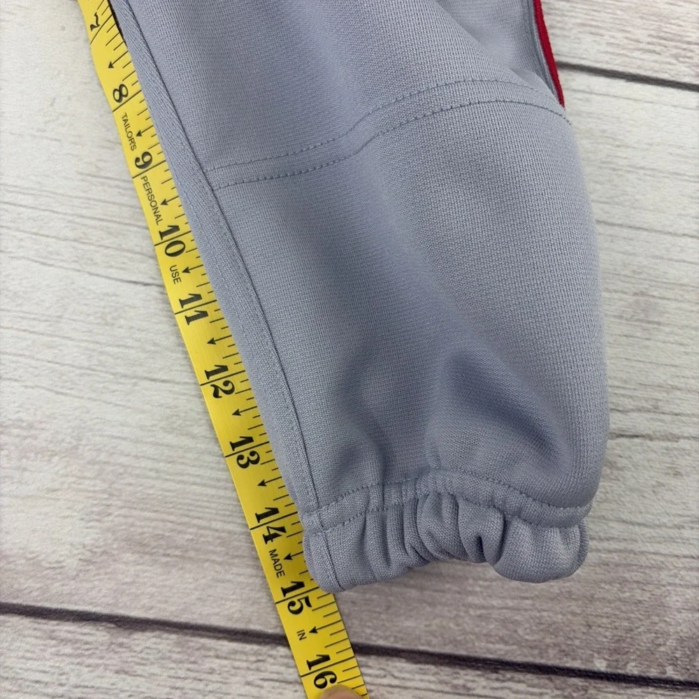 Evoshield Youth Boy's Large Gray Red Piping Baseball Pants Excellent
